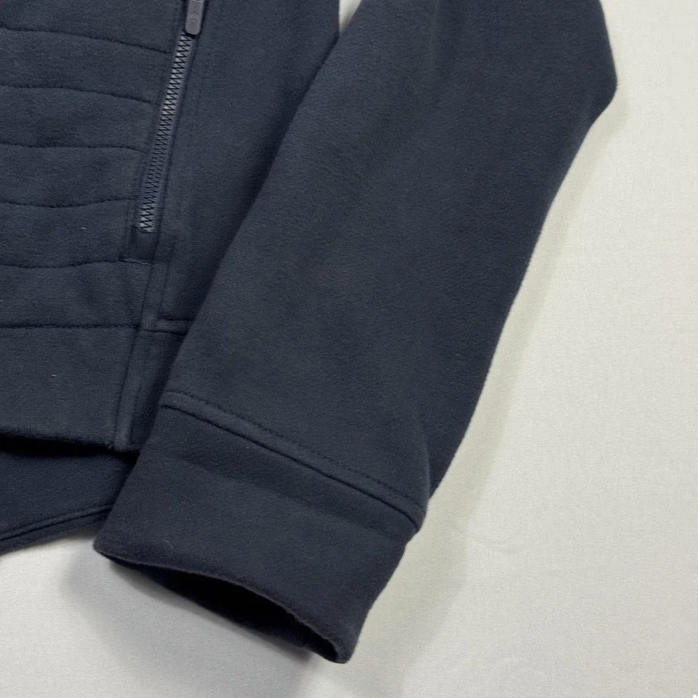 Lululemon Be True Fleece Hoodie Womens 6 Navy‎ Blue Full Zip Quilted Drawstring